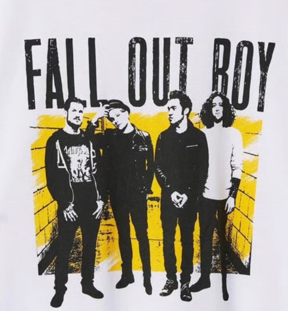 Torrid Fall Out Boy Classic Fit Crew Graphic Tee White Plus Size 3 3X NWT New